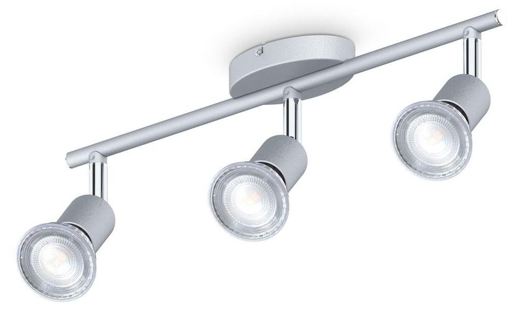 B.K.Licht plafonnier 3 spots orientables 3x5W GU10 barre Image du produit 