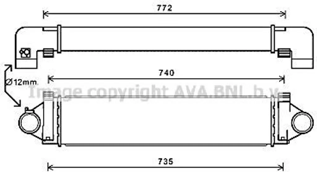 Échangeur d'air Intercooler pour Volvo XC60 et XC70 II - Modèle PRASCO AUA4218