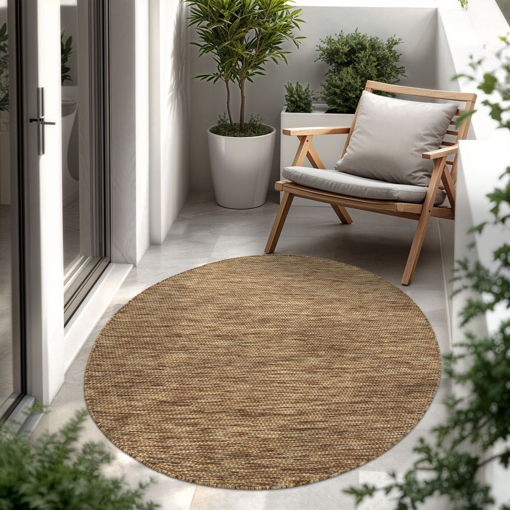 In- & Outdoor Teppich Flachgewebe einfarbig modern Produktbild 