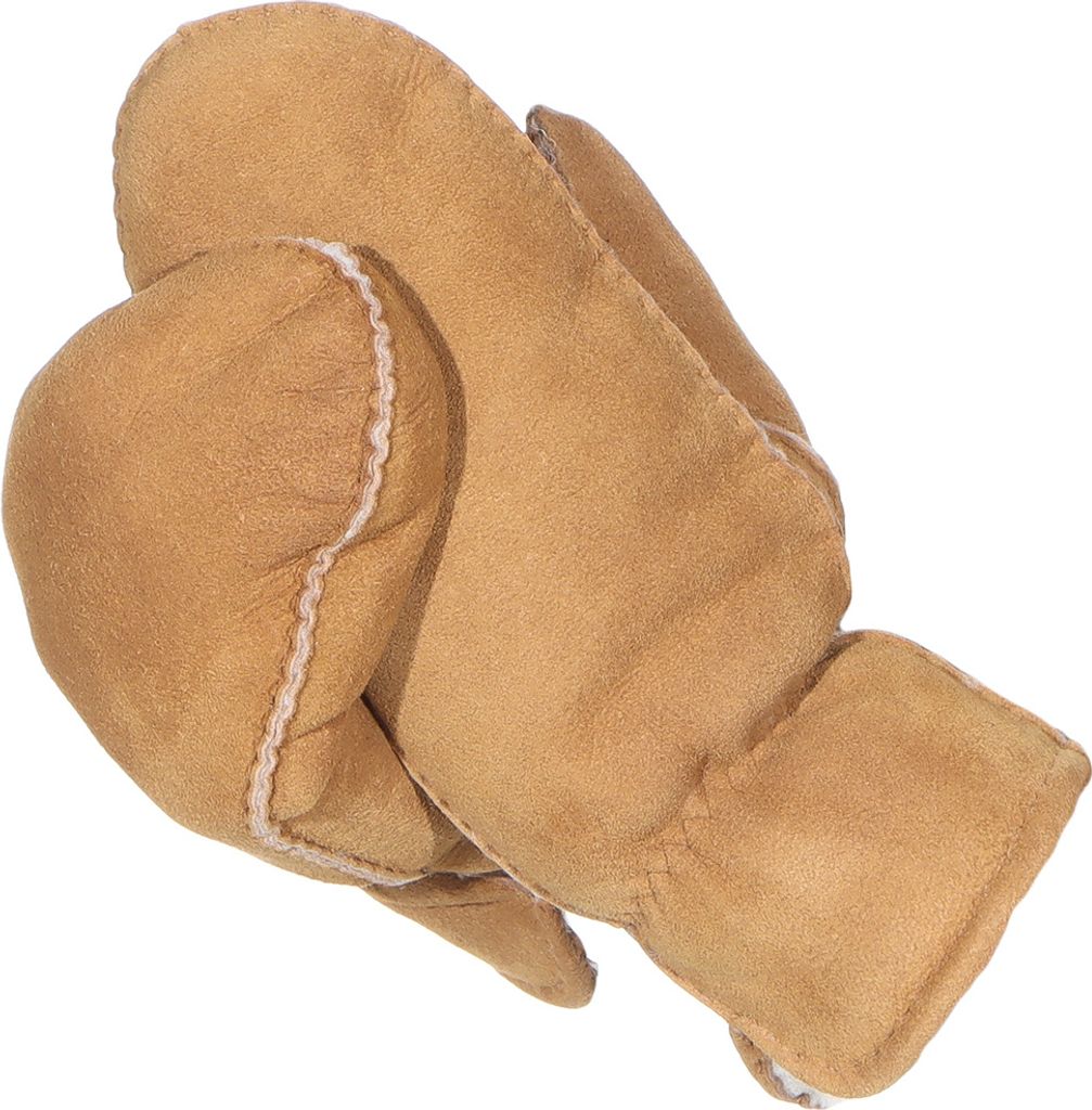 Damen Handschuhe Fäustlinge aus Lammfell mit Gummizug