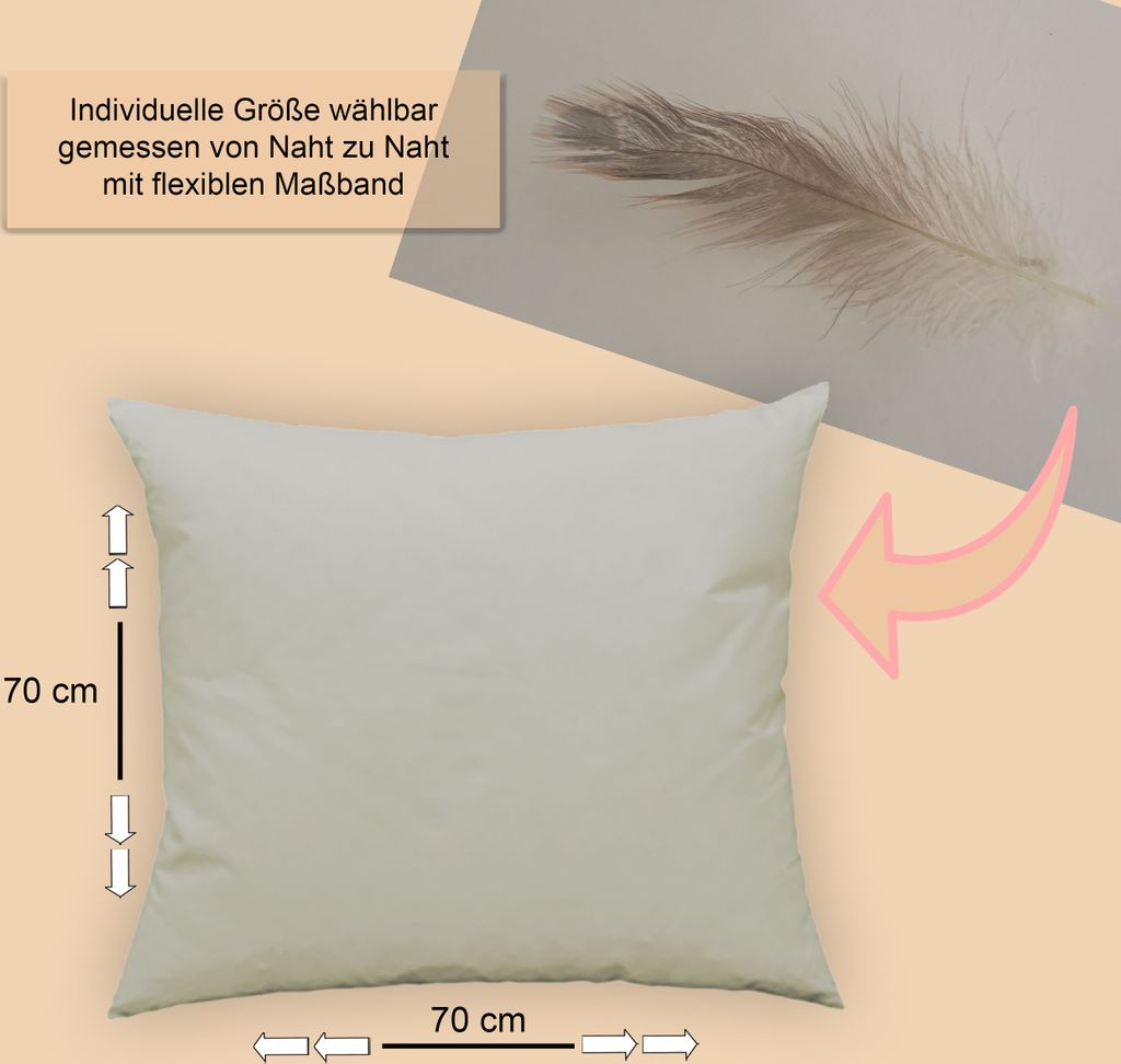 Füllkissen Federkissen 70x70 cm Kissenfüllung Kopfkissen Produktbild 2
