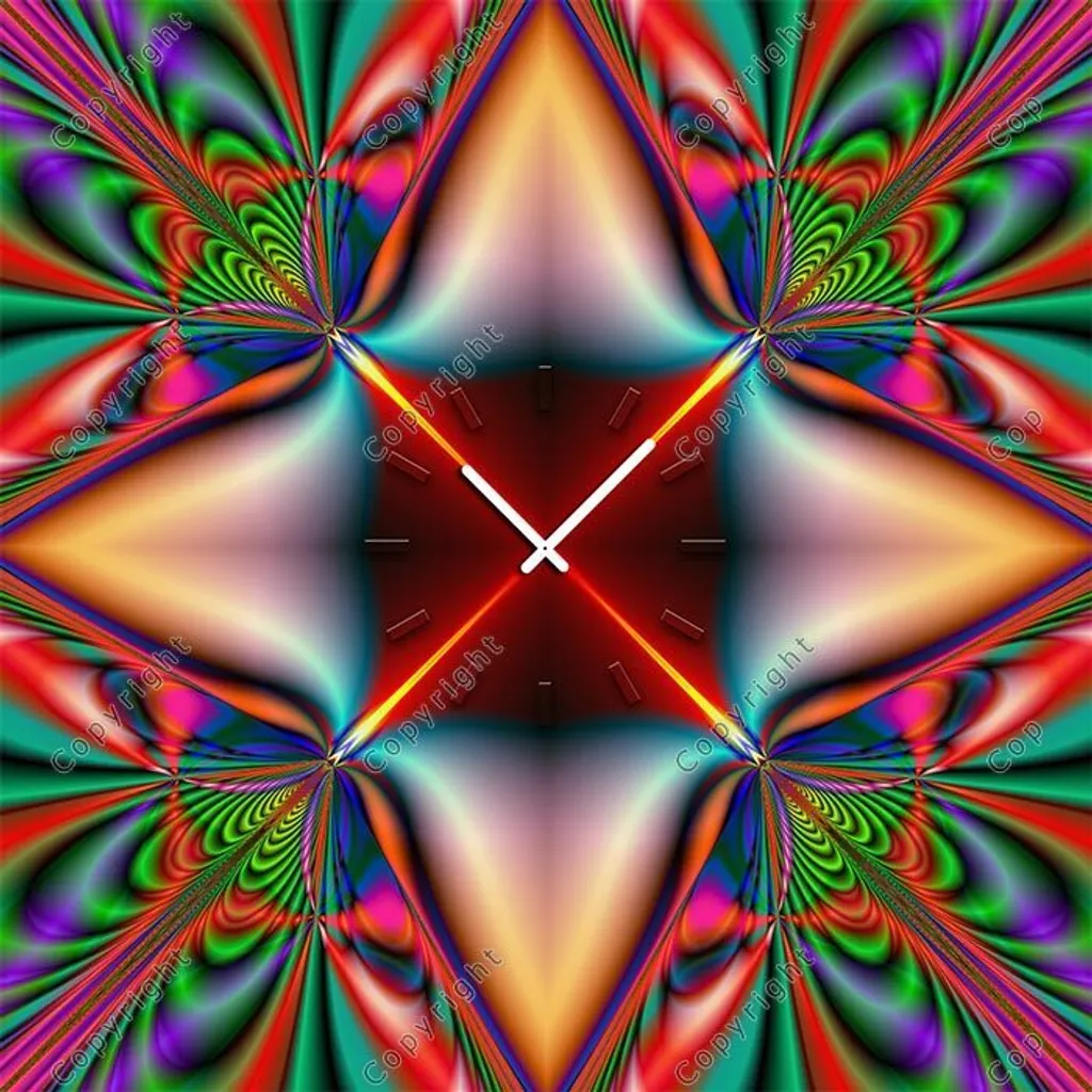 4199 Dixtime Horloge Murale Design Moderne 40x40 cm pour Salon Élégant