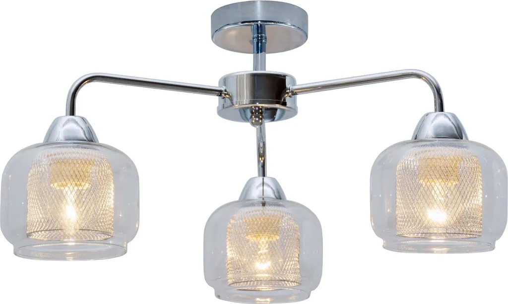 Plafonnier de cuisine et salon RAY Candellux chromé : lumière optimale