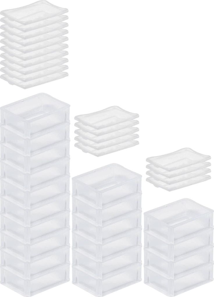 SuperSparSet 20x Transparenter Eurobehälter BasicLine mit Produktbild 