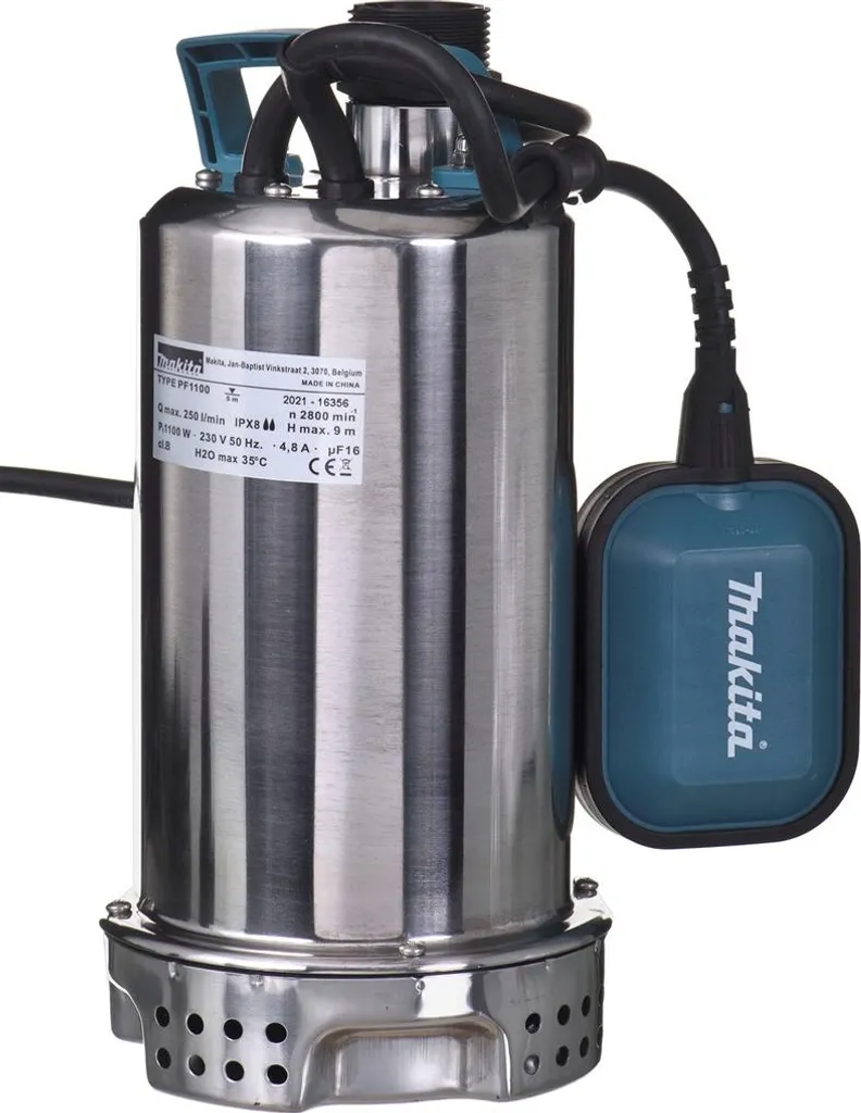 Pompe de relevage submersible Makita PF1100 1100 W avec protection IPX8 max