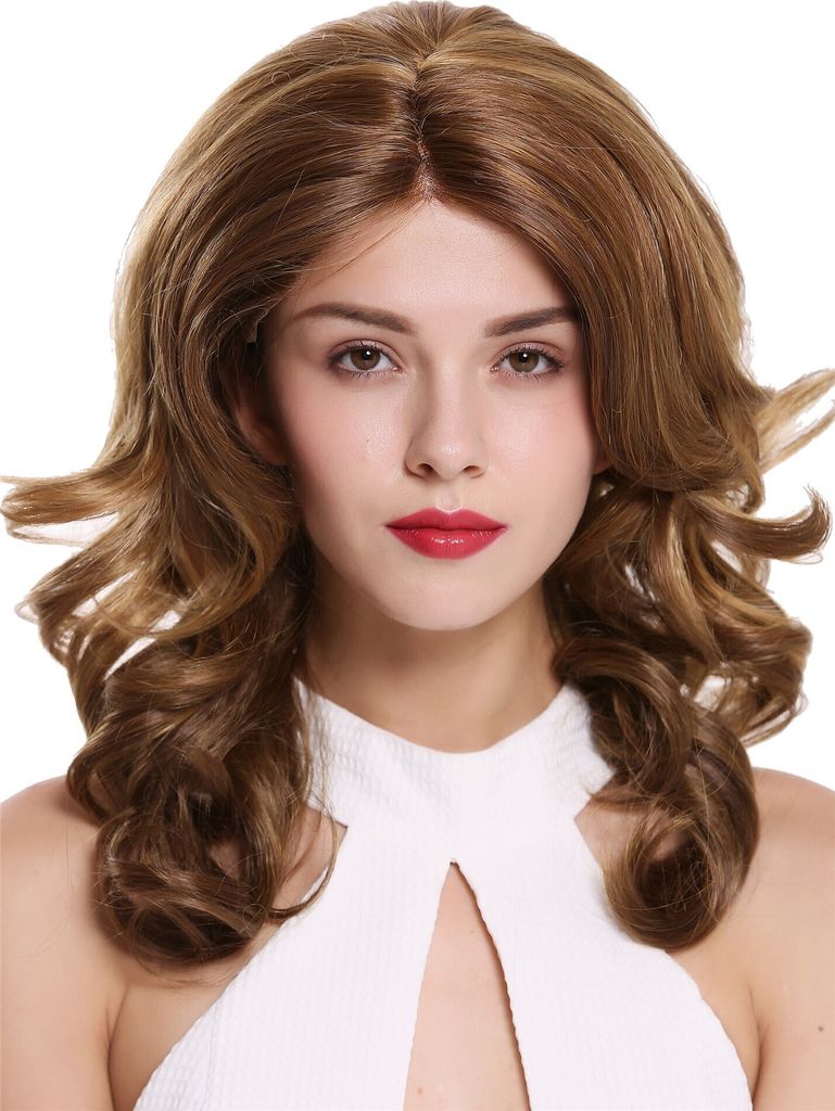 WIG ME UP Perücke Lace Mono Wellen Scheitel Braun Blond Produktbild 