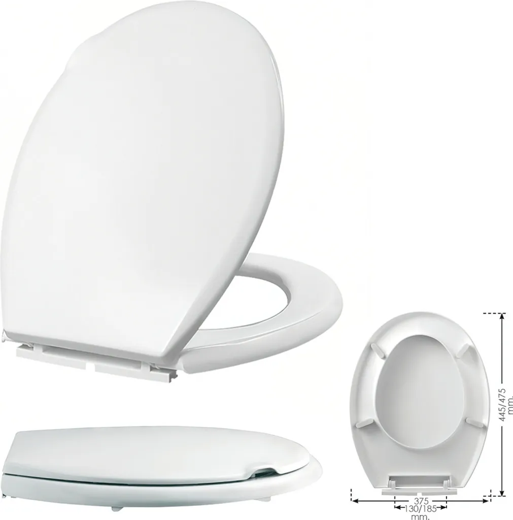 Lunettes de WC spéciales avec frein de chute et charnières inox 304