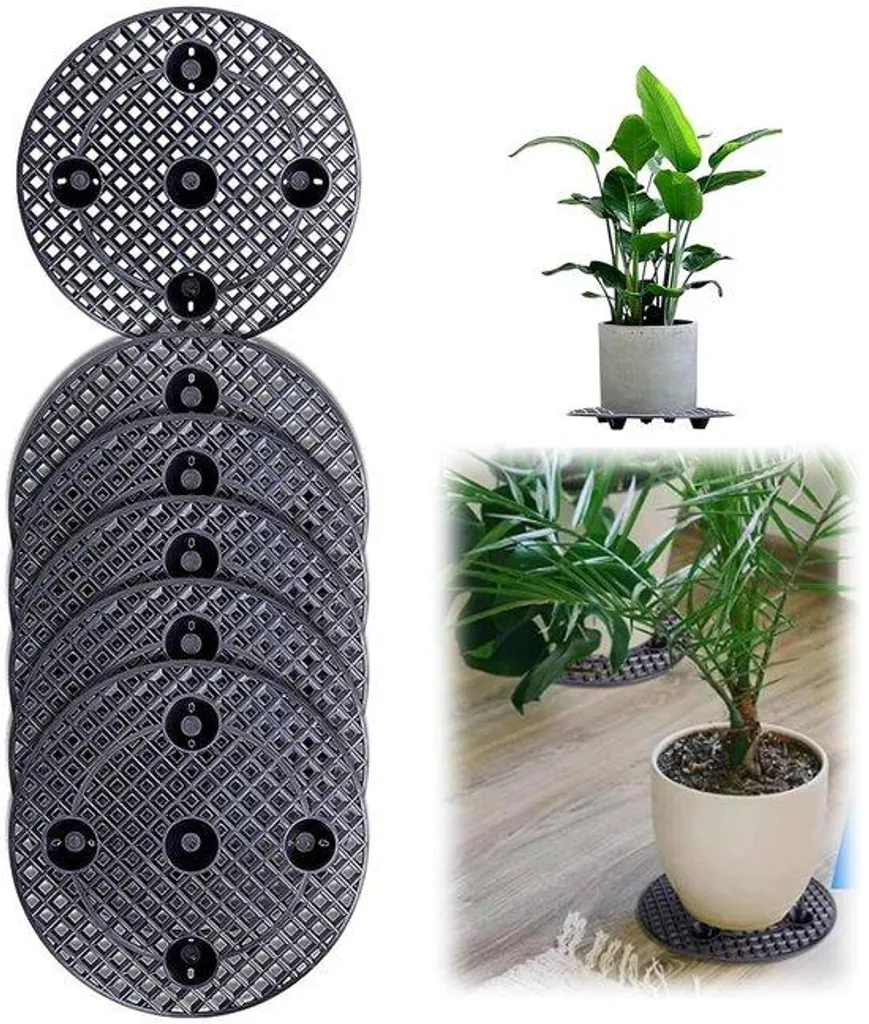 Lève-plantes 30 cm résistant en plastique avec plateau multicolore