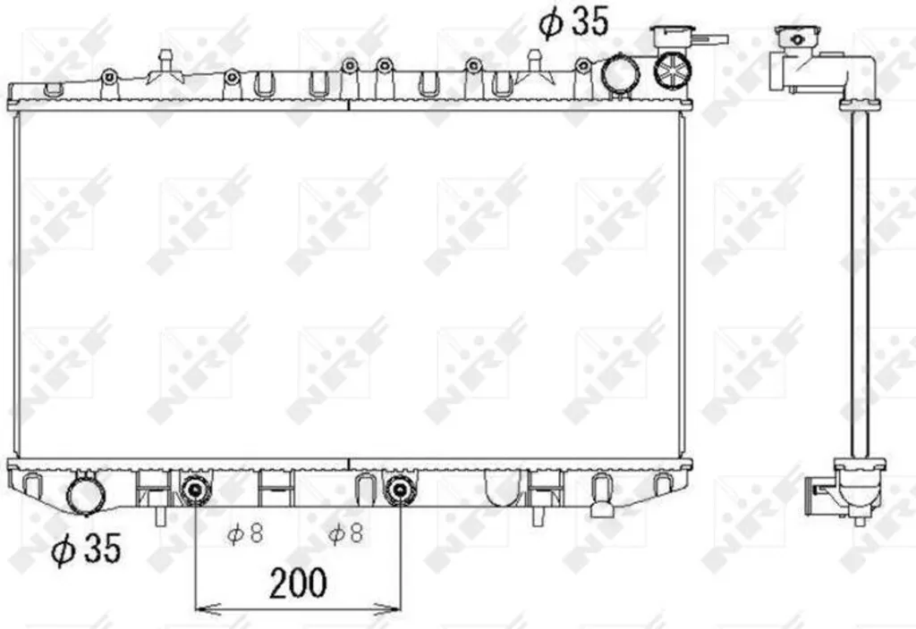 Radiateur de refroidissement moteur pour Primera P10 - Qualité NRF