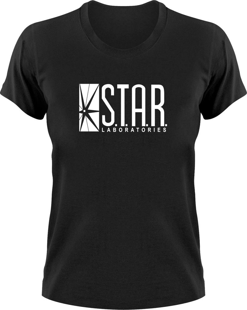 Styletex23 T-Shirt Star Laboratories, Logo, Damen schwarz, L