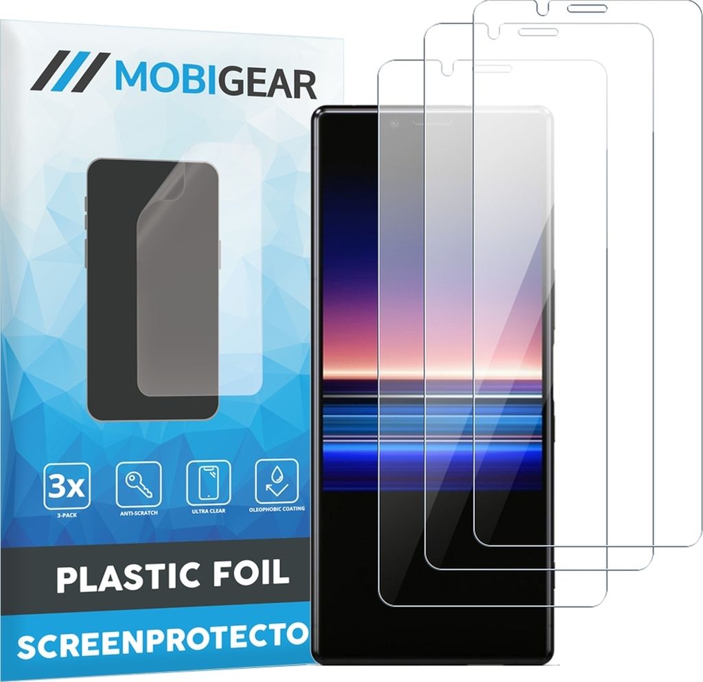 Mobigear Sony Xperia 1 IV Displayschutz Schutzfolie - Hüllenfreundlich (3er Pack)