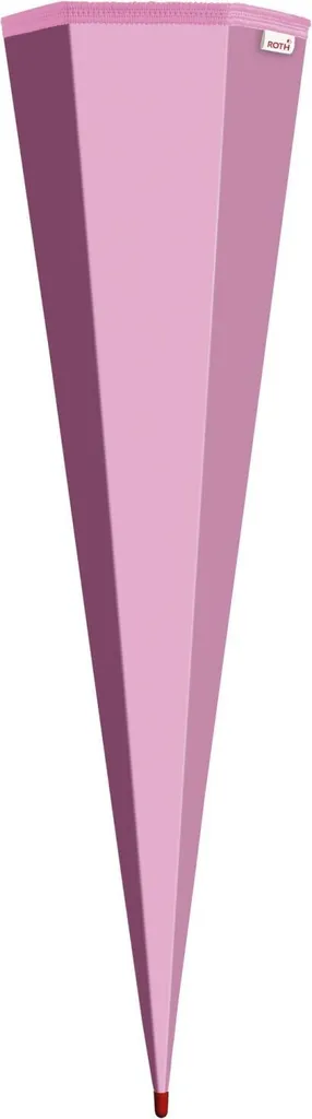 Grand Schultüte Rose 850 mm ROTH en Carton Rigide sans Fermeture