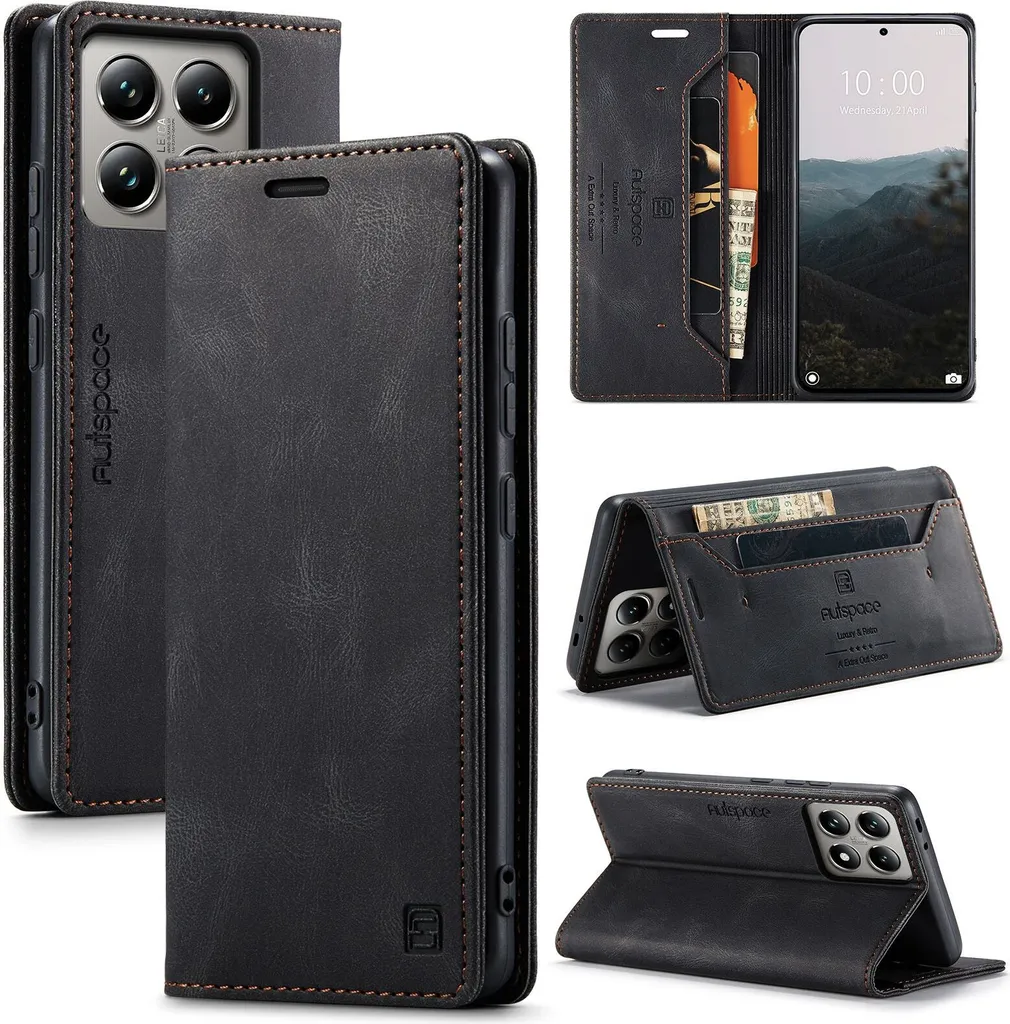 Cover Xiaomi 14T Pro Retro Leather - Protezione Antiurto con Supporto