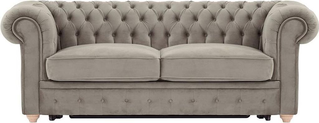 3-Sitzer Chesterfield Max Borneo Schlafsofa-Velluto 3-like oak