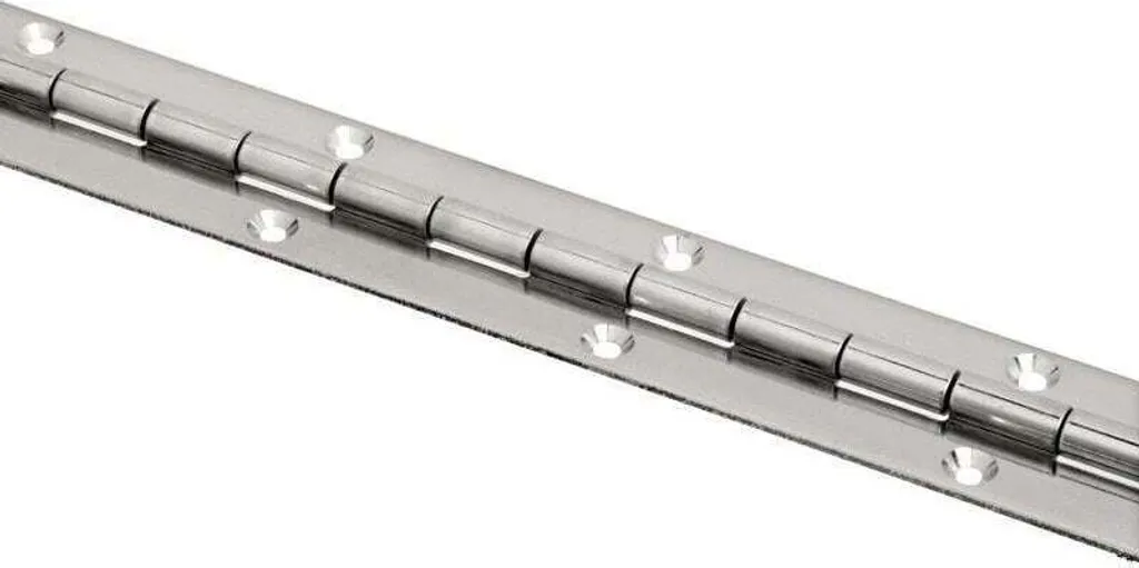 Charnière piano inox 2m : fini les portes voilées, barre acier 30 mm