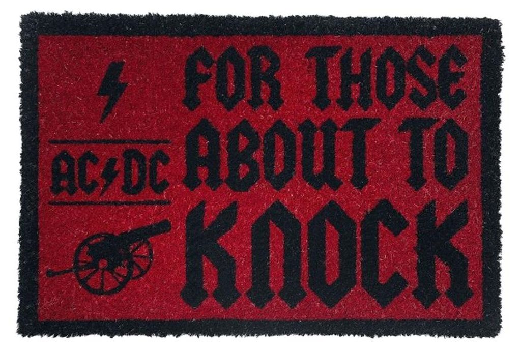 AC/DC - "For Those About To Knock" Türmatte CD102 (Einheitsgröße) (Rot/Schwarz)