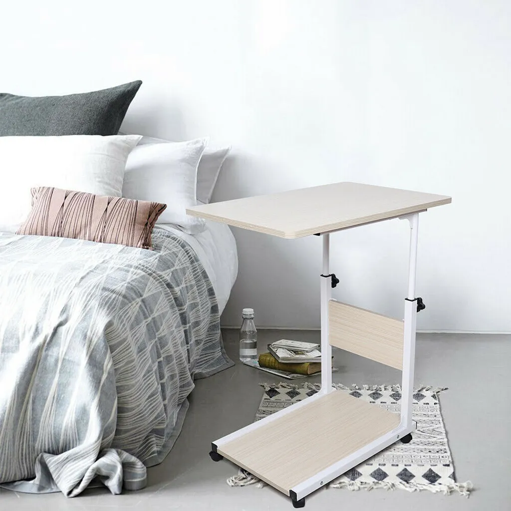Table basse pour ordinateur portable bureau assis-debout mobile érable - 5