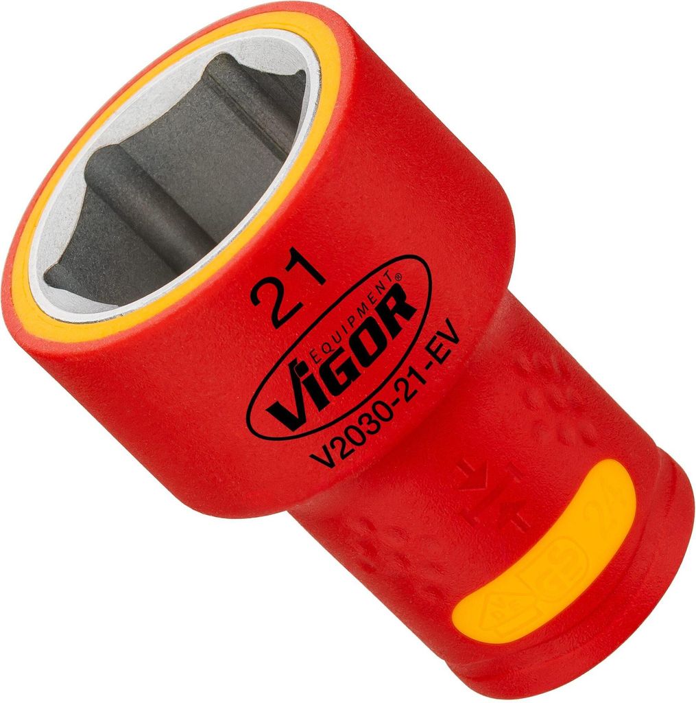 Steckschlüsseleinsatz ∙ EV ∙ V2030-21-EV ∙ 3/8 Zoll (10 mm) Vierkant hohl ∙ Außen Sechskant Profil ∙ SW 21 mm
