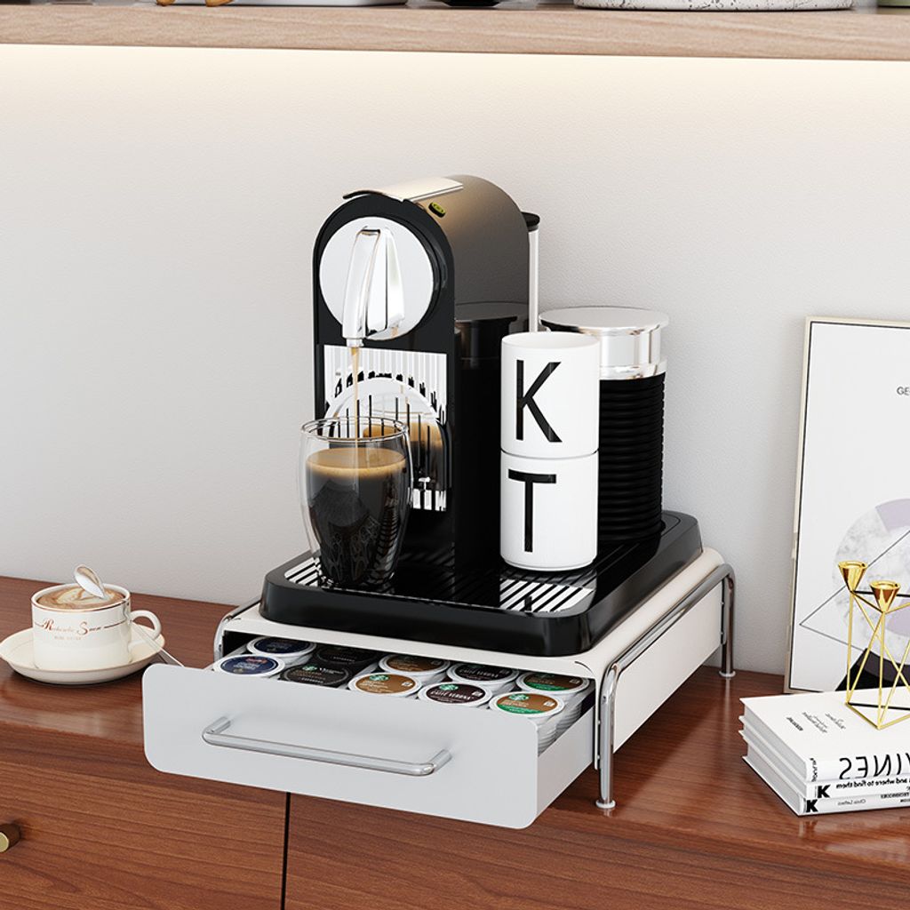 Kaffeepadhalter K Getränkehalter Transparente Kunststoffkapazität  Kaffeepad- und Kapselschrank