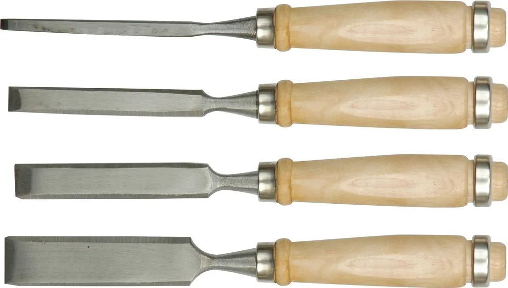 Kit Scalpelli per Legno 4pz 6-24mm | Strumenti di Precisione per Falegnami