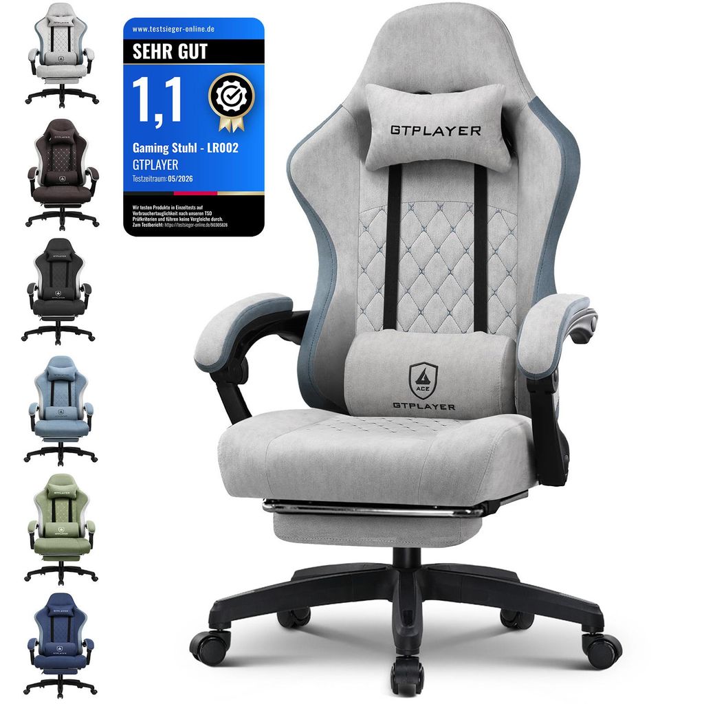 GTPLAYER Gaming Stuhl Ergonomischer Gaming Sessel Produktbild 