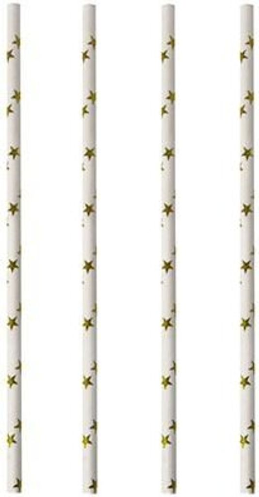 Papstar Papierstrohhalme Ø 6 mm · 20 cm "Stars" 20 x 25 Stück