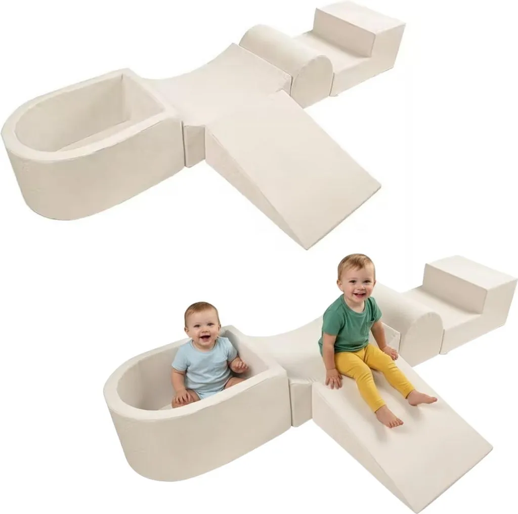 Balle souple course obstacles enfant beige : jouez sans risque de casse