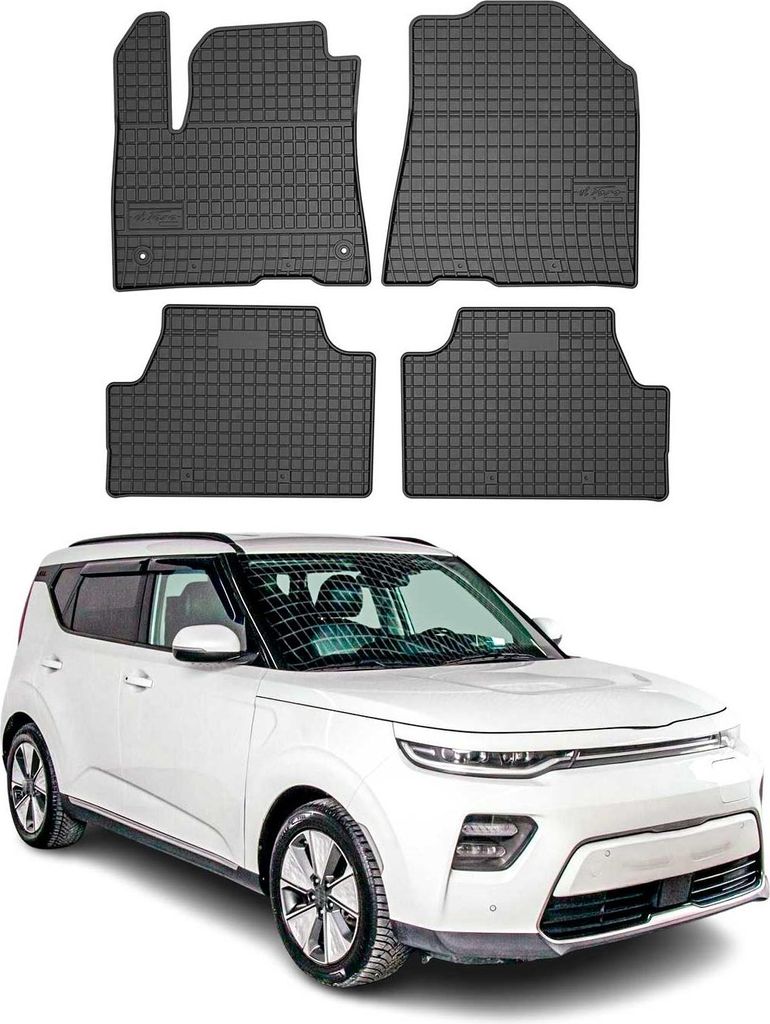 OMAC Gummi Fußmatten für Kia e-Soul 2019-2025 Automatten Gummi Schwarz 4tlg