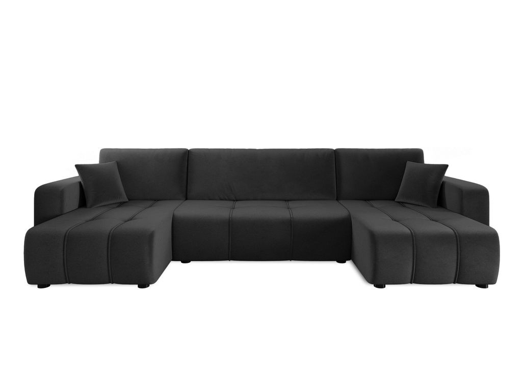 Couchgarnitur Sofa Sofagarnitur ALICE U im Stoff samt in U Produktbild 