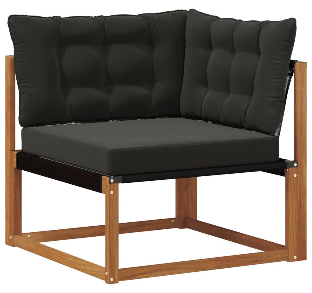 Outdoor Ecksofa Massivholz Akazie Natur