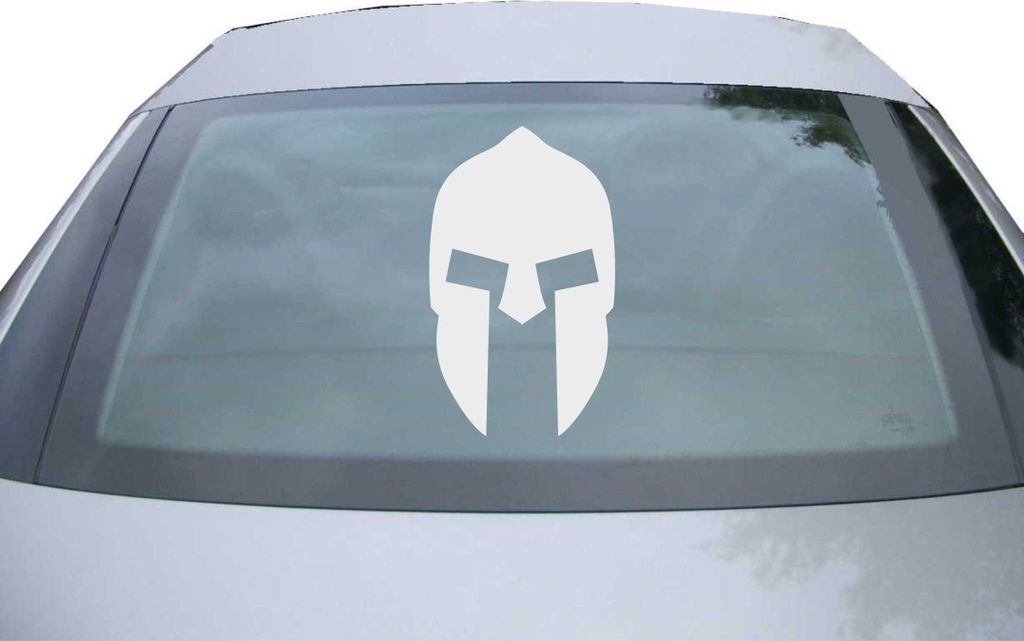 Indigos UG - Aufkleber Heckscheibe & Motorklappe DE2122 - silber - 600x360 mm - Spartaner - Auto Scheiben Fenster Heckklappe Tuning Racing JDM - Di...