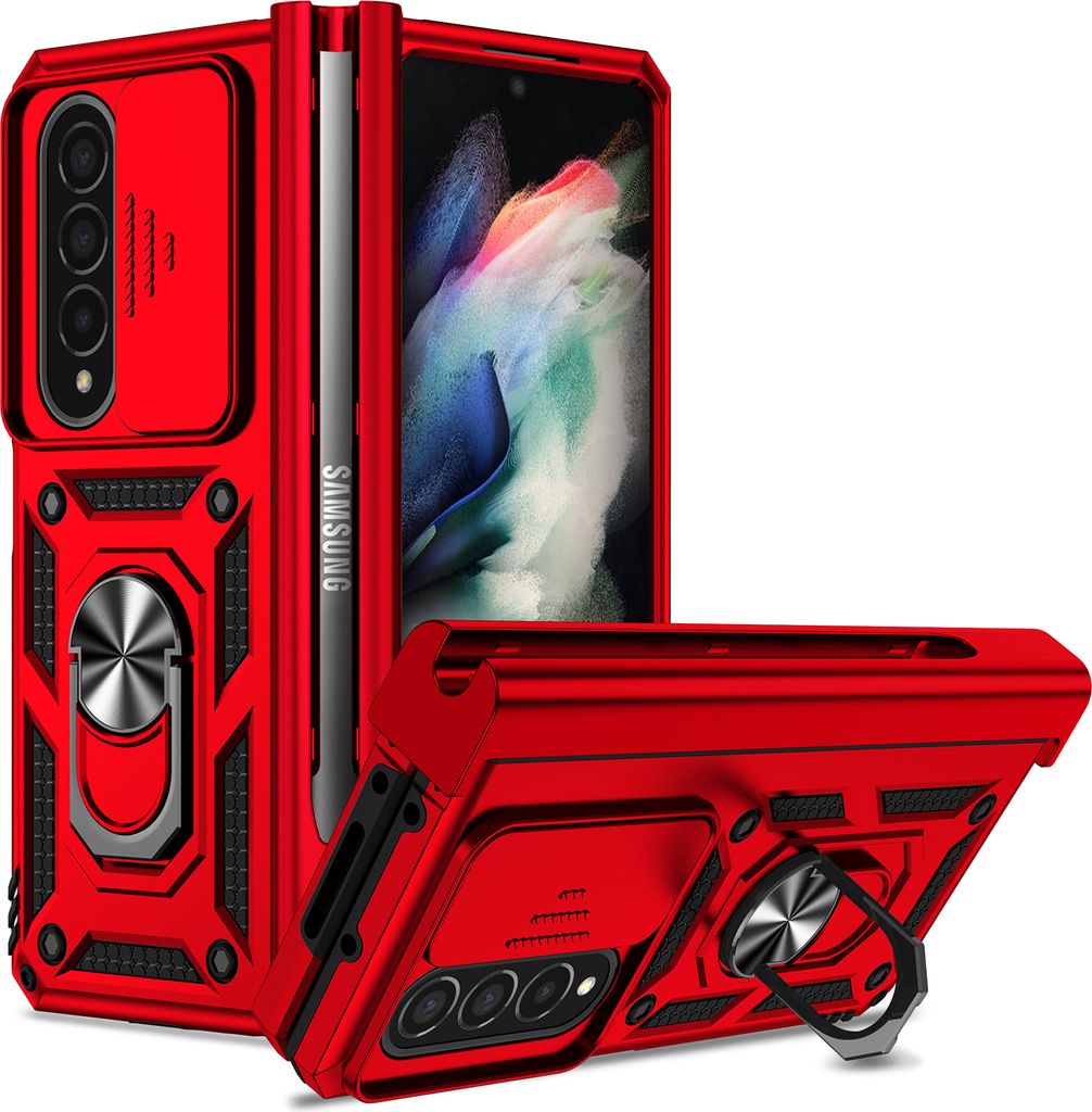 Galaxy Z Fold4 Hülle mit Schiebe Kamera Schutz und Produktbild 