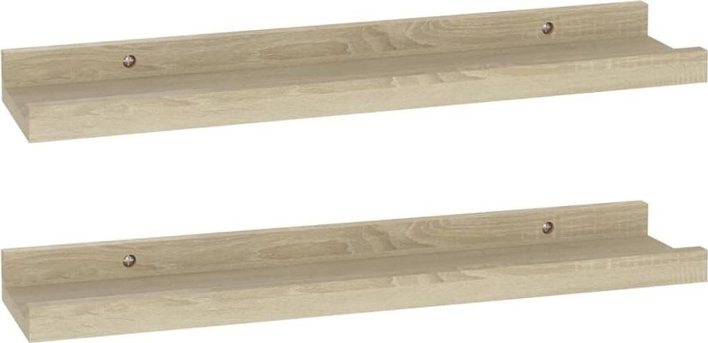 vidaXL Nástenné police 2 ks dub sonoma 40 x 9 x 3 cm Obrázok produktu 