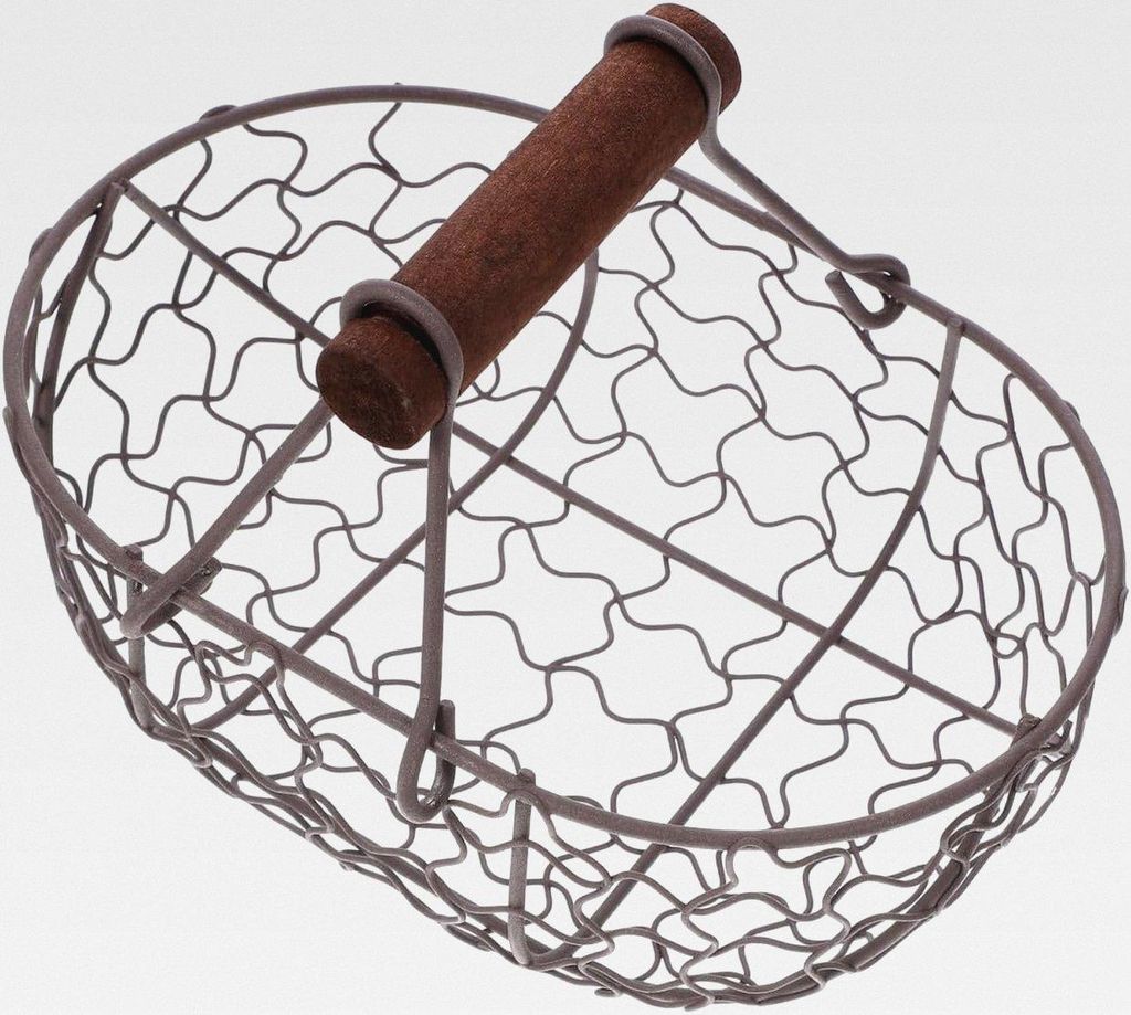 Küchenaufbewahrung Retro Metall Draht Eierkorb Für Frische Eier Obst Und Snacks Organizer Für Haus Und Garten Partys