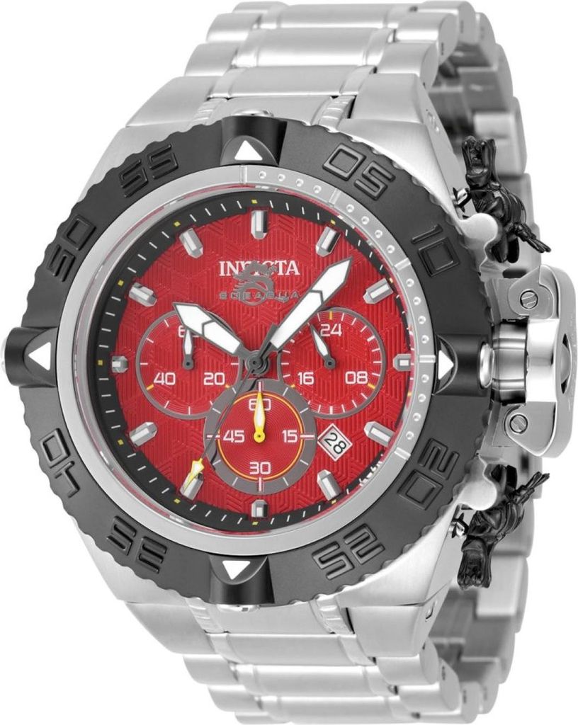 Invicta Subaqua - Noma IV 48199 Herren uhr - Wasserdicht - Analog - Quarzuhrwerk - Edelstahl mit roten zifferblat - 50mm