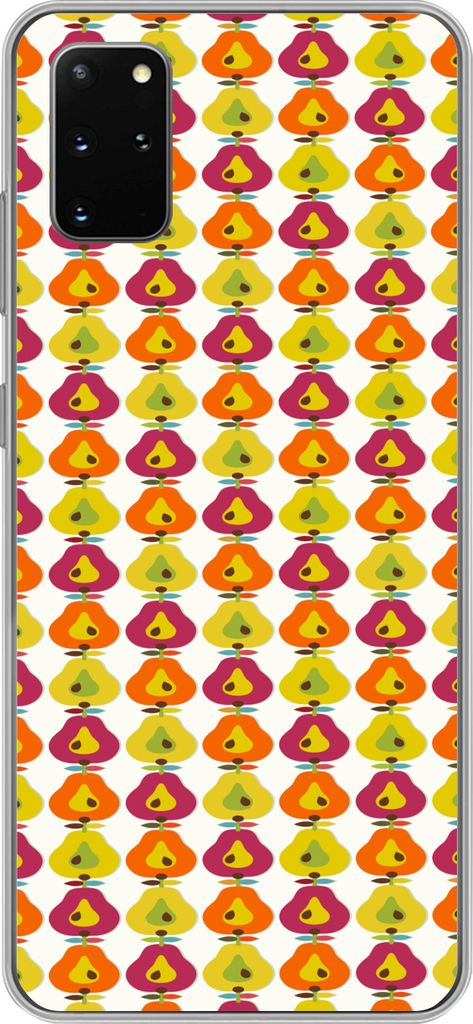 MuchoWow Handyhülle Schutzhülle Hülle für Telefoonhoesje Samsung Galaxy S20 Plus Retro - Design - Birne - Obst Silikon Softcase Handy Hülle ...