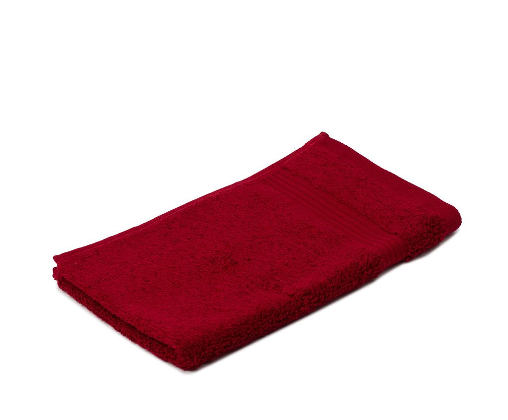 sleepling - liebling Gästetuch, 100% hochwertige Baumwolle, mit Schlaufe, 30 x 50 cm, waschbar & trocknergeeignet, formstabil, weich, bordeaux