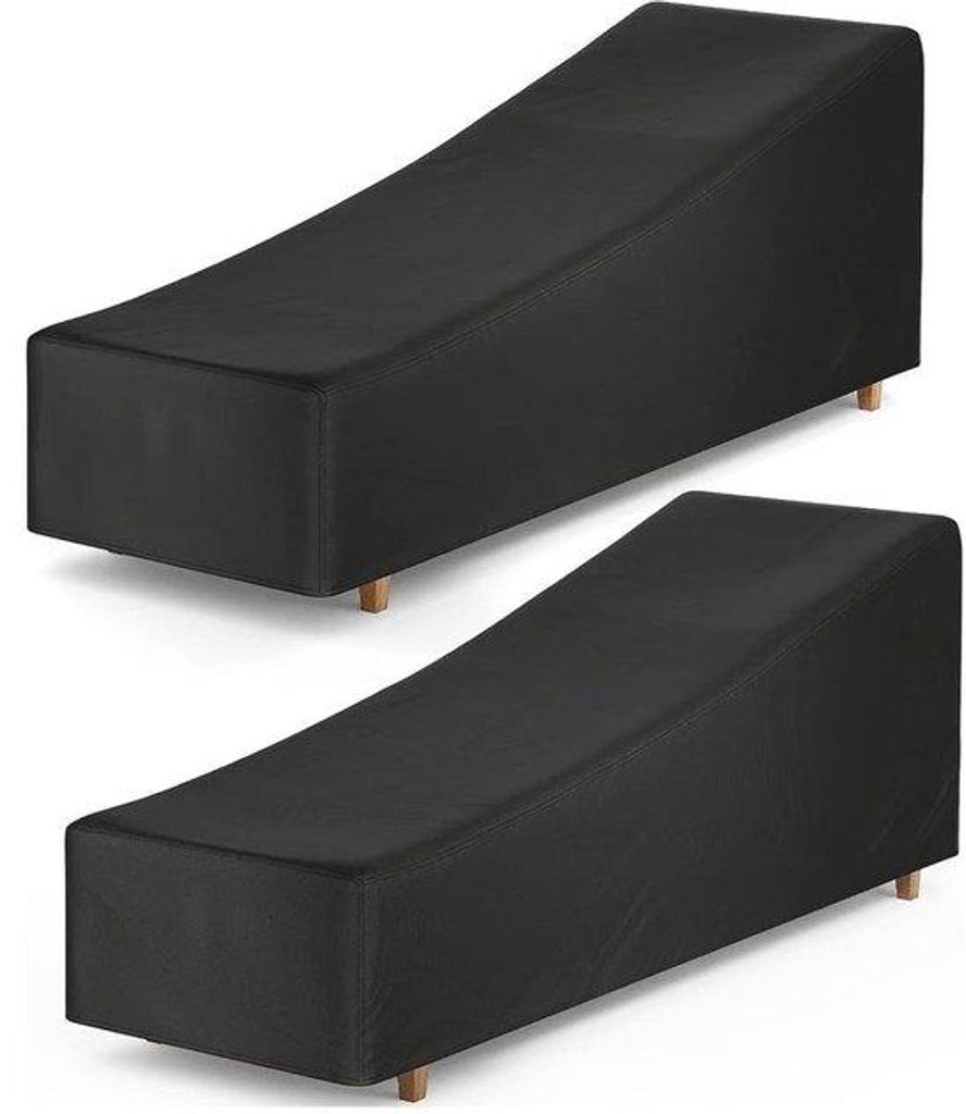 Oxford-Stoffen-Set für Gartenmöbel, 210D, Wetterfest, 2 Stück, 210x75x40/80 cm
