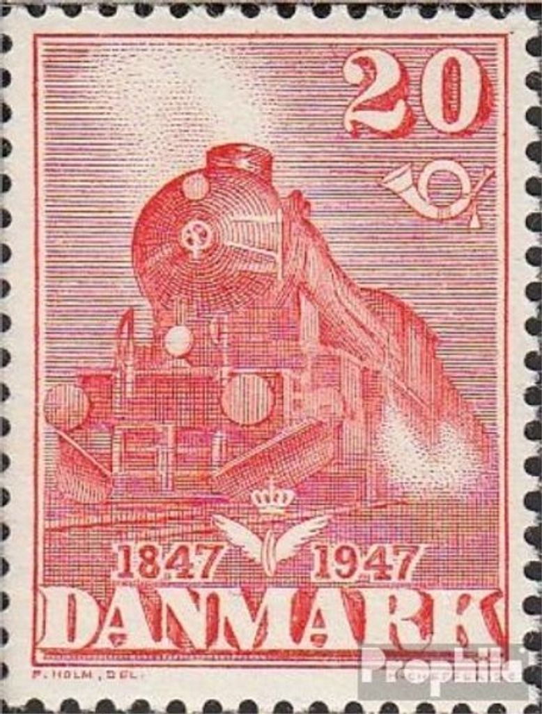 Briefmarken Dänemark 1947 Mi 299 postfrisch 100 Jahre Dänische Eisenbahn