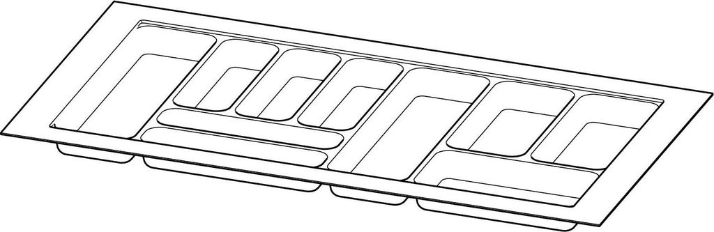 Arcitech Orgatray 440 HETTICH 450-550 mm B.1000 mm Weiß - 9194972