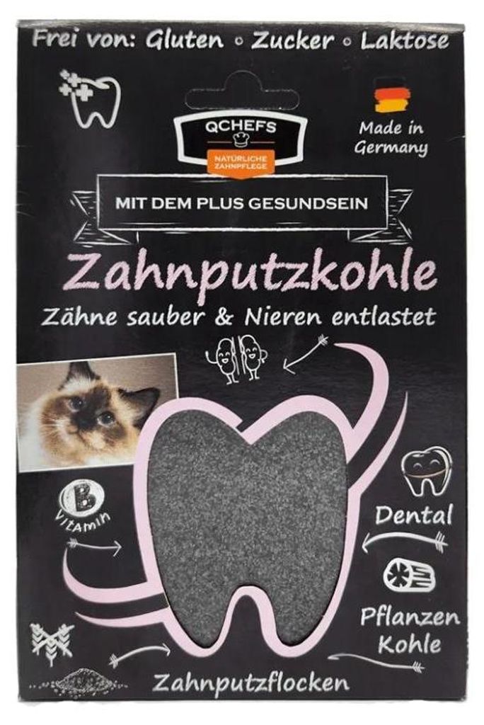 Aktivkohle-Zahnreinigungsflocken für Katzen Produktbild 