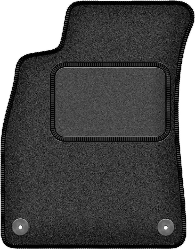 Fahrerfußmatte Velours graphit passend für Audi A4 B6 (2002-2006, Cabrio) – mit Befestigungen – passgenau