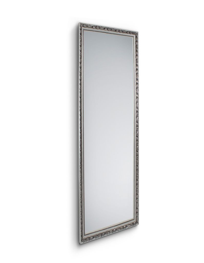 furnling Wandspiegel Tarifa, mit silberfarbenem Holz-Zierrahmen, Höhe 150 cm, eleganter Spiegel für Flur, Schlafzimmer & Wohnzimmer