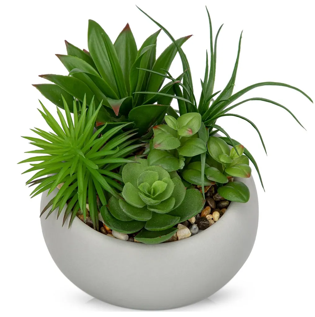 Mini plantes artificielles décoratives en pot pour salon et bureau chic