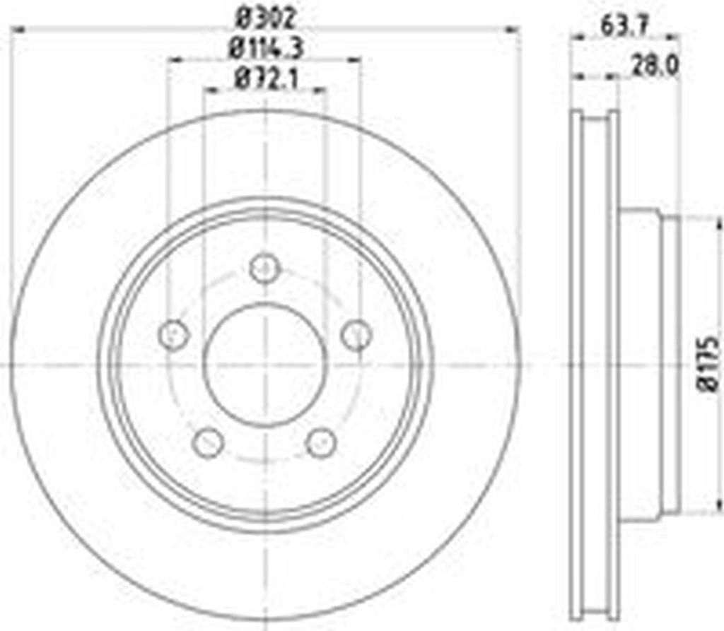 2x HELLA 8DD 355 119-241 Bremsscheibe Vorderachse