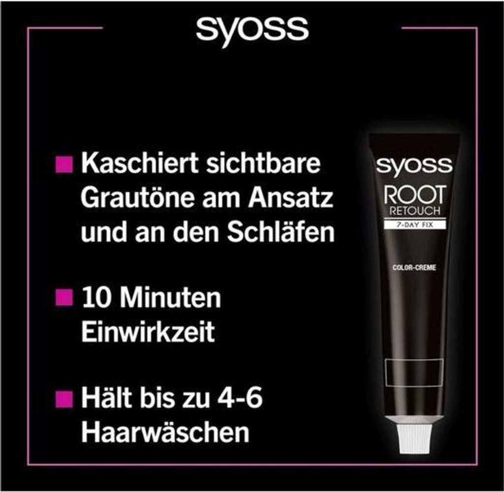 Schwarzkopf Ansatz Retoucher 60 ml, Haar Color:Dunkelbraun, Produktbild 