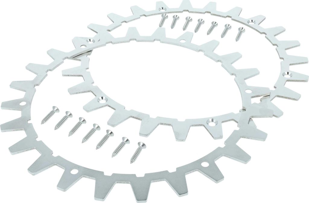 vhbw 2x Spikes kompatibel mit Worx L WR147E.1, WR148E, WR153E, WR155E Mähroboter - Edelstahl, 24 Zähne, inkl. Schrauben