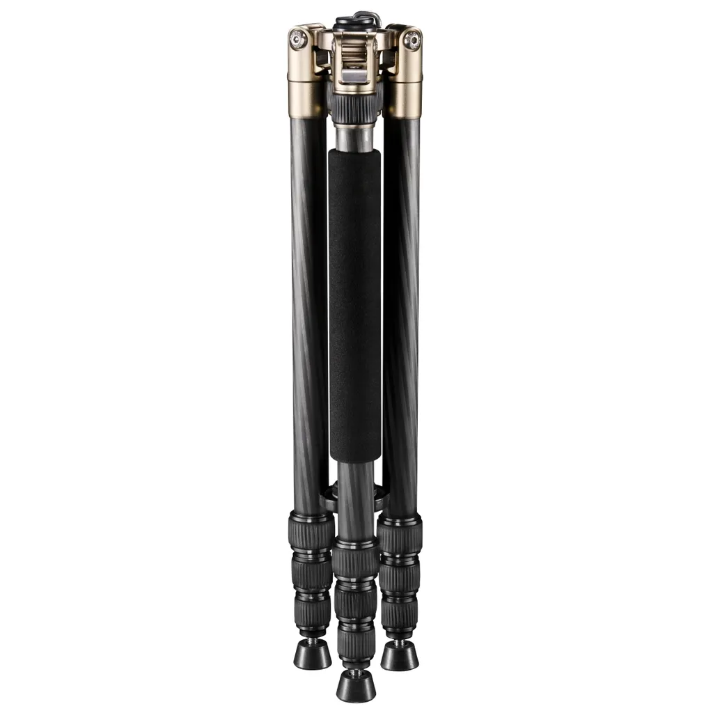 Treppiede Mantona Titanium Carbon con testa a sfera e borsa per treppiede, treppiede per fotocamera fino a 170 cm, treppiede fotografico con rotazione di 180° per riprese macro, treppiede con sistema di sgancio rapido compatibile Arca Swiss - 9
