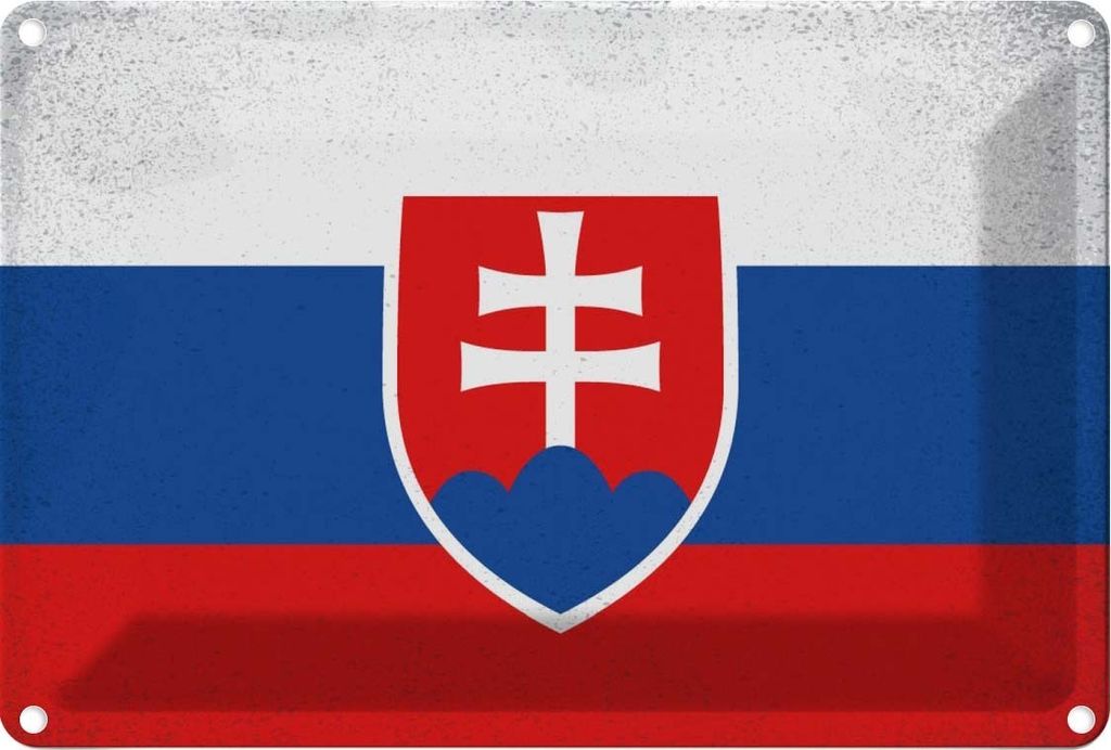 vianmo Blechschild 20x30 cm Slowakei Slovakia Vintage Produktbild 