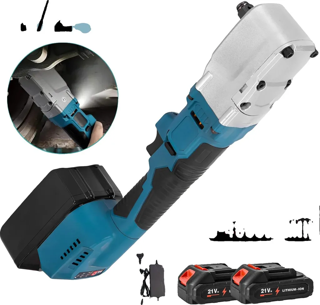 Clé à cliquet électrique pour mécanicien - 1000 Nm - Moteur Brushless